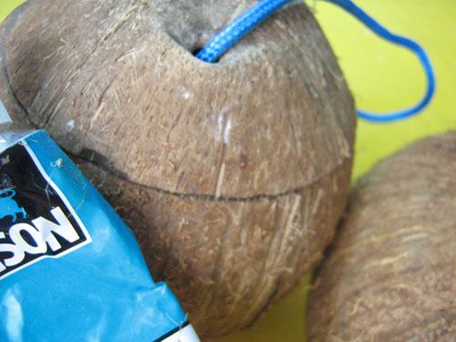 Соединение частей кокоса
